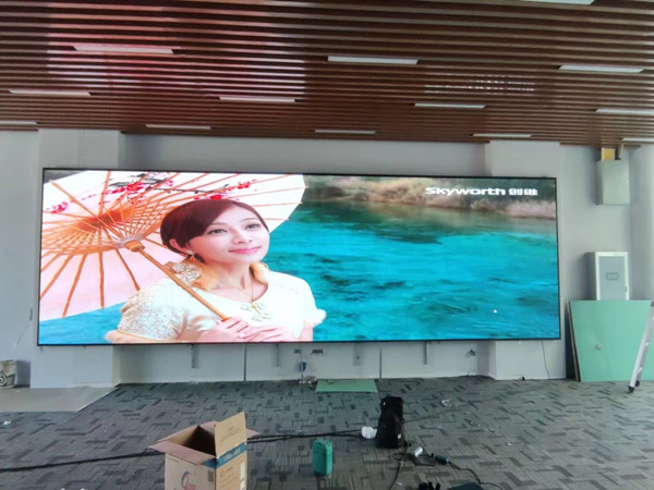 湖口P1.53led小间距屏安装案例